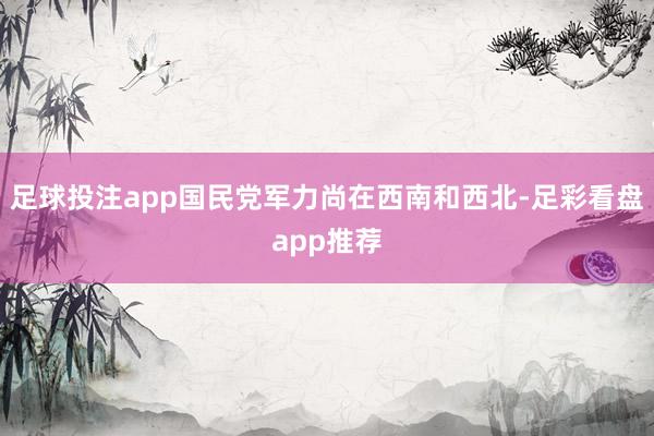 足球投注app国民党军力尚在西南和西北-足彩看盘app推荐