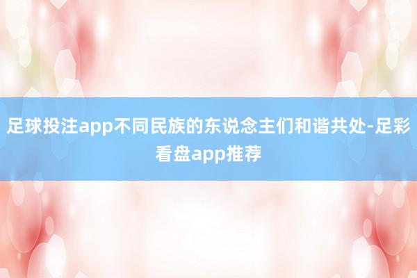 足球投注app不同民族的东说念主们和谐共处-足彩看盘app推荐