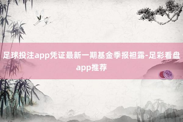 足球投注app凭证最新一期基金季报袒露-足彩看盘app推荐