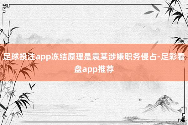 足球投注app冻结原理是袁某涉嫌职务侵占-足彩看盘app推荐