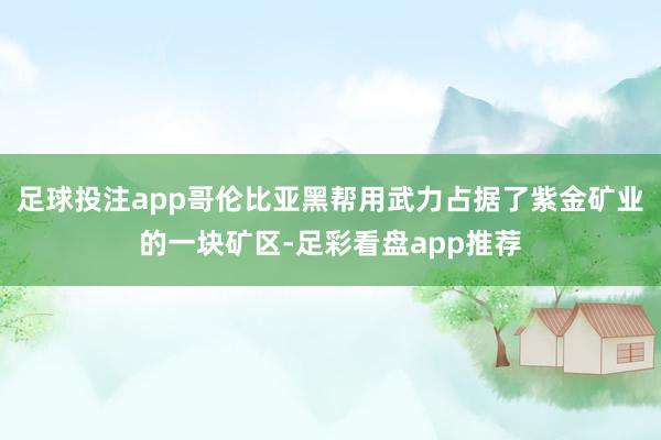 足球投注app哥伦比亚黑帮用武力占据了紫金矿业的一块矿区-足彩看盘app推荐