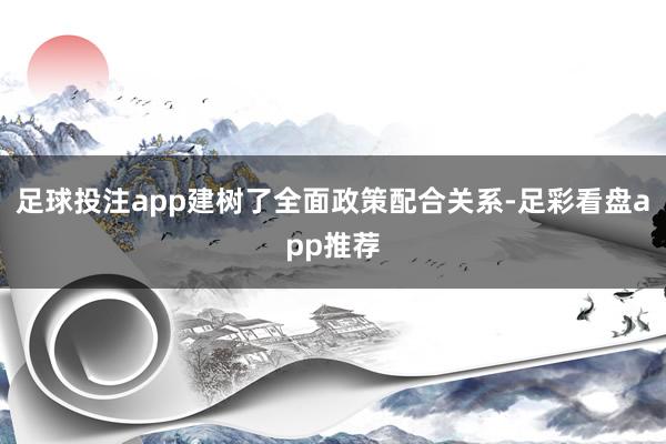 足球投注app建树了全面政策配合关系-足彩看盘app推荐